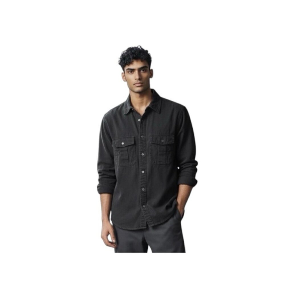 Everlane Mens The Utility Shirt Jacket in Buttersoft~Size XS~Black Casual~L10 06